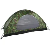 MAGT Camping Zelt, Wasserdicht 1 Personen Zelt Außen Tarnung UV Schutz 1 Mann Zelt für Camping Wandern(200 * 100 * 100 cm) (Farbe : Grün)