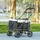 PawHut Hundebuggy 2 in 1 Hundewagen Grau 81 x 58 x 97,5 cm