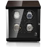 MODALO Uhrenbeweger AMBIENTE 4 Uhren, (Uhrenboxen, Uhrenkasten Uhrenbeweger 4 Uhren) schwarz