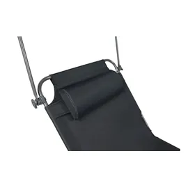 VCM Bindox Gartenliege 185 x 24 x 55 cm schwarz inkl. Sonnendach