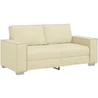 VidaXL Sofa 2-Sitzer Creme 140 cm Kunstleder
