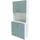 Hti-Living Badezimmerschrank 80 x 40 x 180 cm Hellblau/Weiß
