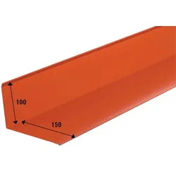 Wandanschlussbleche, 0,5 mm, 25 my Polyester - Kehlbleche aus Stahl in 15 versch. Farben - 100 x 150 x 500 / 1000 / 1500 / 2000 / 2500 / 3000 / 3500 mm