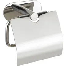 Wenko Toilettenpapierhalter Turbo-Loc Edelstahl mit Deckel Orea Shine