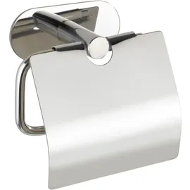 Wenko Toilettenpapierhalter Turbo-Loc Edelstahl mit Deckel Orea Shine