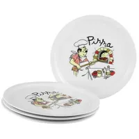 CreaTable Milano Pizzabäcker Pizzateller 4-tlg Porzellan