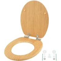 Relaxdays Toilettendeckel mit Absenkautomatik Natur