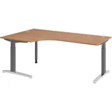 bümö Eckschreibtisch Serie-XB Nussbaum