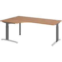 bümö Eckschreibtisch Serie-XB Nussbaum