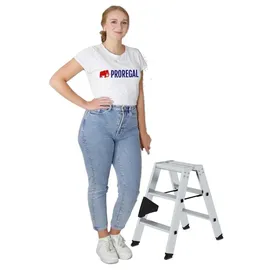 Proregal Stufen-Stehleiter 2 x 3 Stufen
