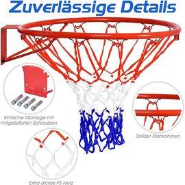 Costway Ø 45 cm Basketballring mit Netz,