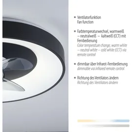 just light. Venika 1 x LED-Board 36 W rund schwarz
