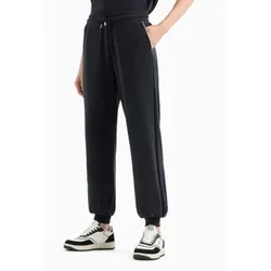 EA7 für Damen. 7W000143_AF12643 Edle schwarze Jogginghose aus Stretch-Modal-Mischung (XXS), Lässig, Sportlich, Multisport