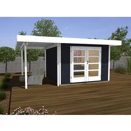 Weka Designhaus 126 A 4,42 x 3,01 m anthrazit inkl. Anbau