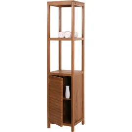 Mendler Teak-Regal HWC-M84, Badschrank Badregal Badezimmer, hochwertiges B-Grade-Teak (Kernholz, 20-30 Jahre), 180x40cm