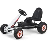 Milly Mally Viper White Pedal-Gokart für Kinder bis 30 kg mit Handbremse