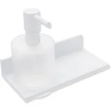 Hewi System 900 Q Ablage 900Q03.00260DX pulverbeschichtet weiß tiefmatt, mit Seifen-/Desinfektionsmittelspender