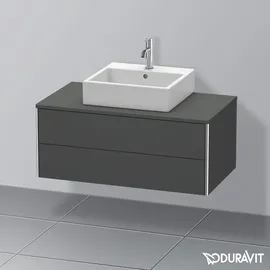 Duravit XSquare Waschtischunterschrank, 2 Schubkästen, Graphit Matt