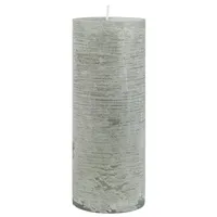 ib laursen Rustikale Stumpenkerze 18 cm grau