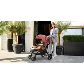 MOMI CLARA Kinderwagen geräumig für Kinder bis 22 kg, verstellbar Burgund