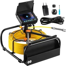 Vevor Kanalkamera, 50 m, 4,3-Zoll-Rohrinspektionskamera 3-facher Zoom und 8500-mAh-Akku, IP68 wasserdichte Kanalsanierungskamera