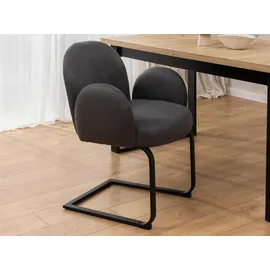 s-style möbel Vela Mikrofaser Anthrazit 2er Set