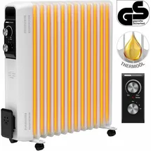 Flexot Flexot® Ölradiator 1100W / 1500W/ 2600W - 3 Powerstufen 13 Rippen Elektroheizung Heizung Heizer Heater Radiator Überhitzungsschutz Thermostat Ka...