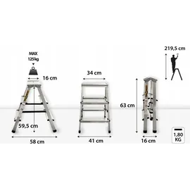Drabest Klappleiter 3 Stufen