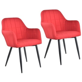 Hti-Living Stuhl Albany Webstoff Rot