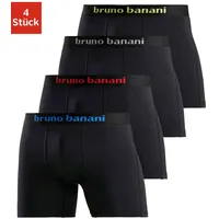 bruno banani Boxer »Unterhose für Herren«, (Packung, 4 St.), mit längerem Bein und auffälligen Logobund Gr. XL, schwarz, , 78745700-XL