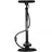 Fischer Standpumpe mit Manometer, hohe Pumpleistung bis 11bar, für alle Ventile, Schwarz-Silber
