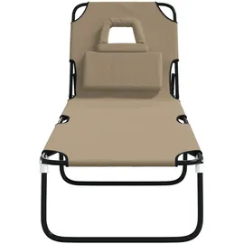 vidaXL Sonnenliege Klappbar Oxford-Gewebe & Pulverbeschichteter Stahl