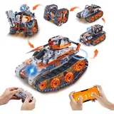 Vevor STEM Bauspielzeug Kinder, 5 in 1 App & Fernbedienung Auto/Roboter 554 Stk.