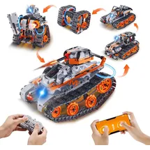 Vevor STEM Bauspielzeug Kinder, 5 in 1 App & Fernbedienung Auto/Roboter 554 Stk.