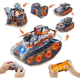Vevor STEM Bauspielzeug Kinder, 5 in 1 App & Fernbedienung Auto/Roboter 554 Stk.