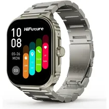 HiFuture Ultra3 Pro BT 40 mm Aluminiumgehäuse Silber Sportarmband One Size
