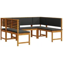 vidaXL Gartenbank Set 100 x 91 x 50 cm Braun