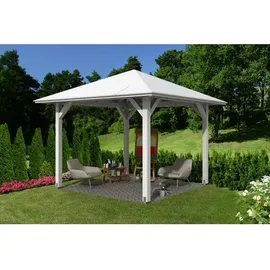 SKANHOLZ Skan Holz Holz-Pavillon Cannes 1 Weiß lasiert 294 cm x 294 cm