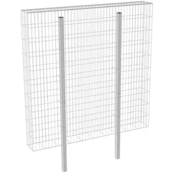 Wilk Gabionenzaun aus Draht Ø 5mm, feuerverzinkt, 200x200x25cm, Steinbedarf ca. 1200 kg