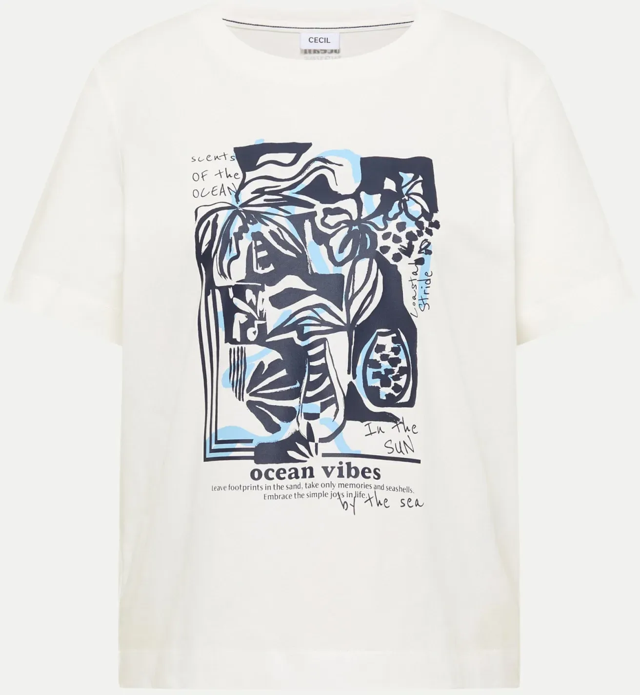 T-Shirt mit Maritim-Design Weiß XL