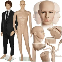 tectake® Schaufensterpuppe, aus Kunststoff, lebensechte Proportionen, Glasplatte mit Wadendorn