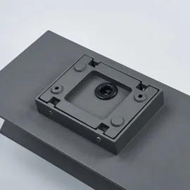 LUCANDE Außenwandleuchte Aluminium 10,9 cm x 27 cm x 15,4 cm spritzwassergeschützt schwarz