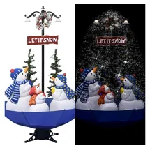 vidaXL Weihnachtsbaum mit Schnee Blau 170 cm