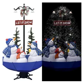 vidaXL Weihnachtsbaum mit Schnee Blau 170 cm