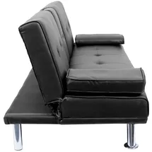 MCW Schlafcouch Kunstleder 3-Sitzer Schwarz