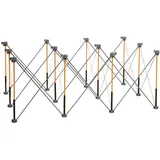 BORA Centipede Tragbarer Werkbank mit 4 X-Cups, Klemmen, Tasche, 1,2 x 1,8 m Sägebock mit 2041 kg Kapazität, Orange