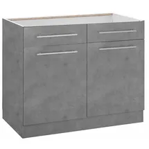 WIHO KÜCHEN Unterschrank »Flexi2«, Breite 100 cm grau