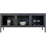 VCM ebuy24 Brisbane TV Tisch 3 Glastüren schwarz