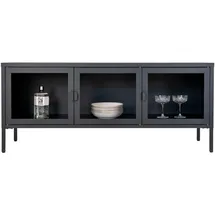 VCM ebuy24 Brisbane TV Tisch 3 Glastüren schwarz