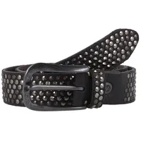 B.belt Nietengürtel Leder schwarz